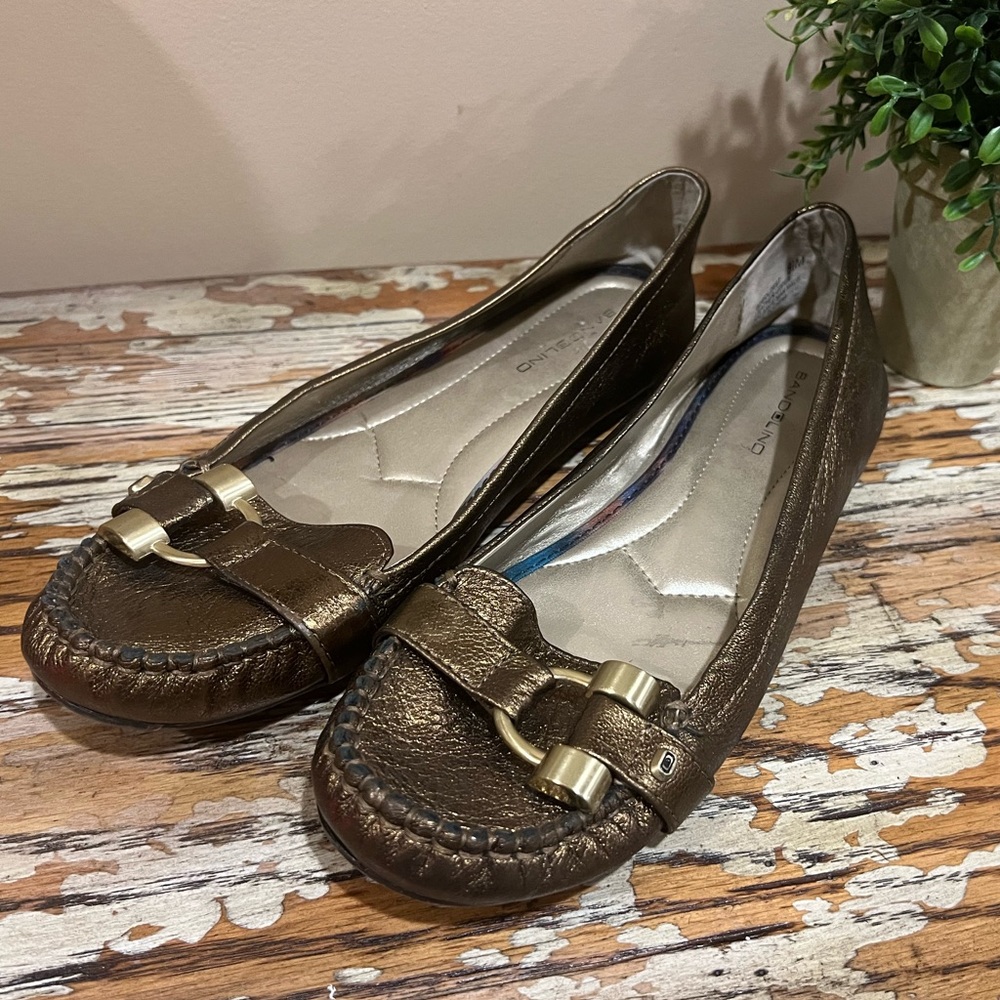 Bandolino bronze leather slipper. Woman’s size 8.5.